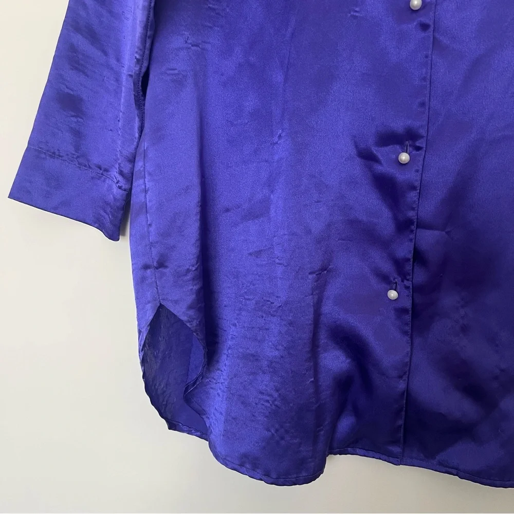 Victoria's Secret Gold Label Purple Satin Nightgown